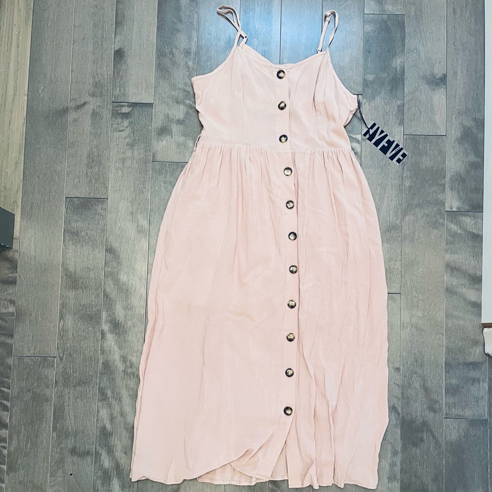 Pink button dress